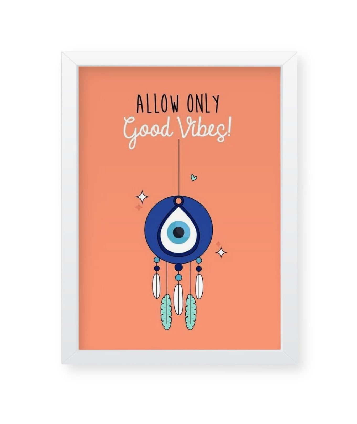 Allow only good vibes, evil eye, wall decor Frames