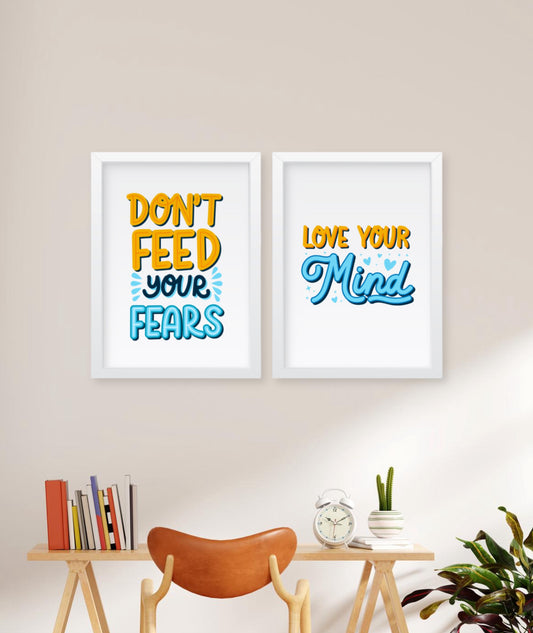 Uplifting quotes Set of 2, positive vibes, wall decor Frames