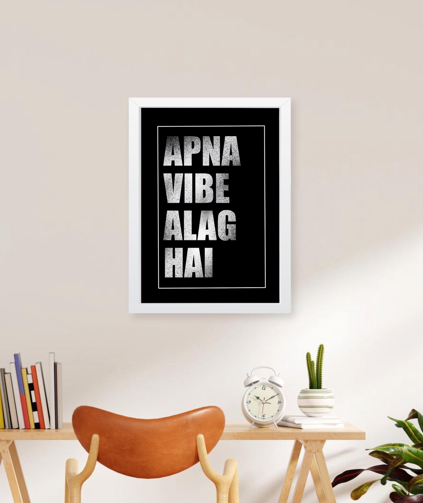 Apna vibe alag hai, quirky quote illustration Frame, wall decor